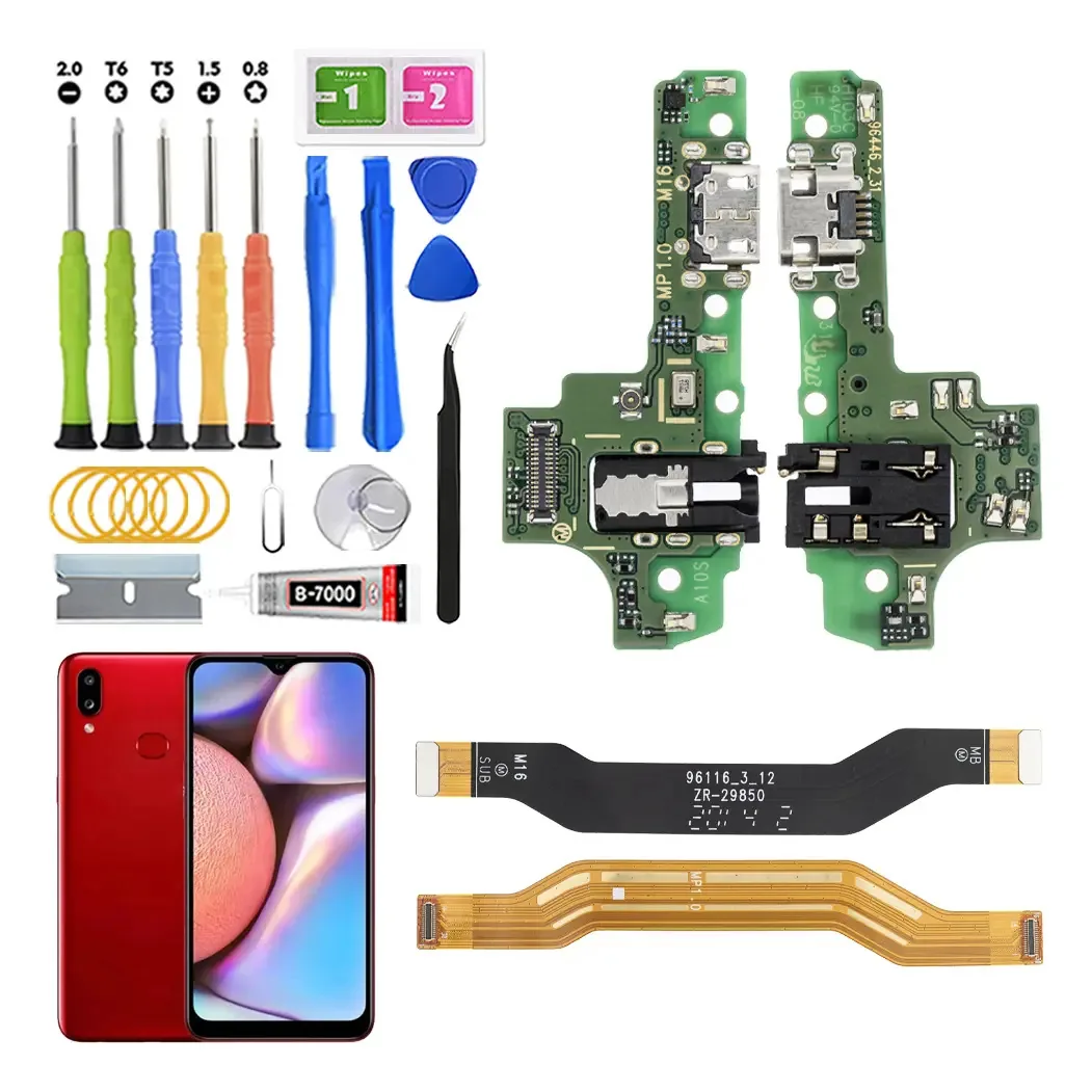 Centro de carregamento para Samsung A10s A107 M16 com placa de conexão lógica Main Flex com kit de substituição