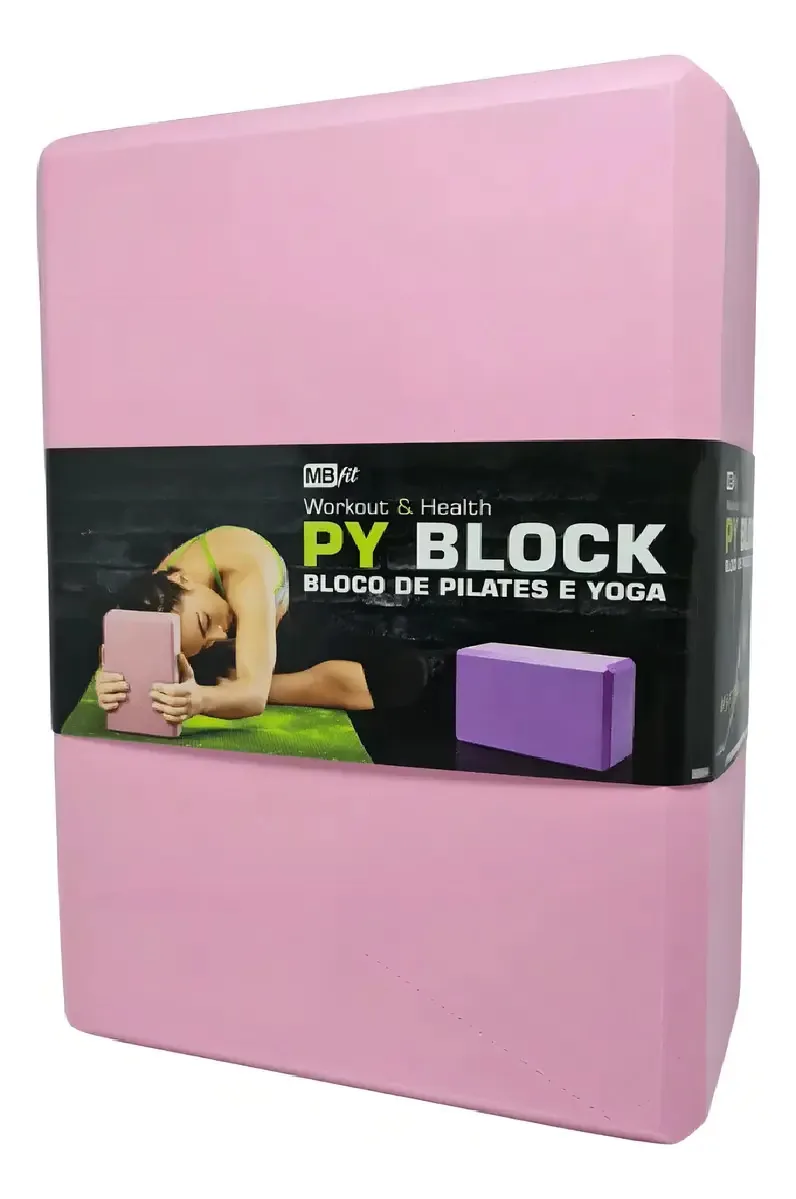 Bloco De Pilates E Yoga - Mbfit Cor Rosa-claro