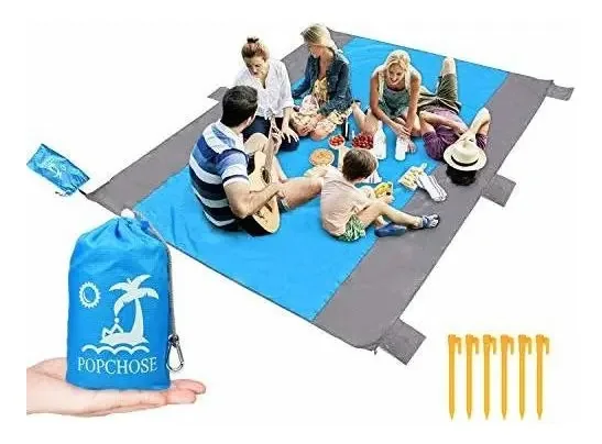 Cobertor de praia portátil impermeável Xl para 7 pessoas