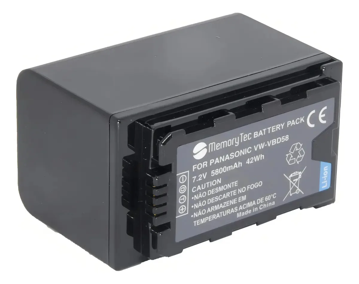 Bateria Panasonic VW-VBD58 5800mAh Li-ion 7.2V Câmeras Filmadoras