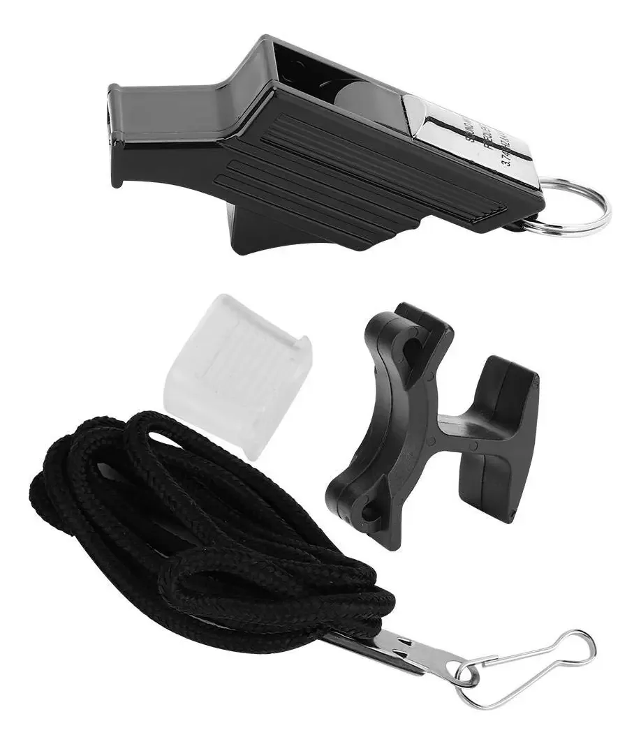 Apito Esportivo Árbitro Apito Apito de Sobrevivência ao Ar Livre com Caixa de Armazenamento para Esportes Escolares, Futebol, Futebol, Basquete e Salva-vidas(black&silver)