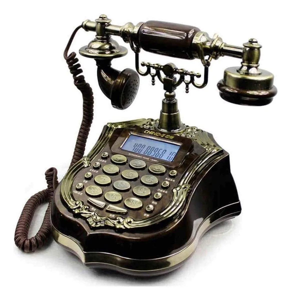 Artesanato Criativo Moderno e Simples Decorações para Casa Estátuas de Mesa Esculturas Enfeites Estilo Europeu Telefone Fixo Retro Inovador Telefone de Alta Gama Telefone de Mesa