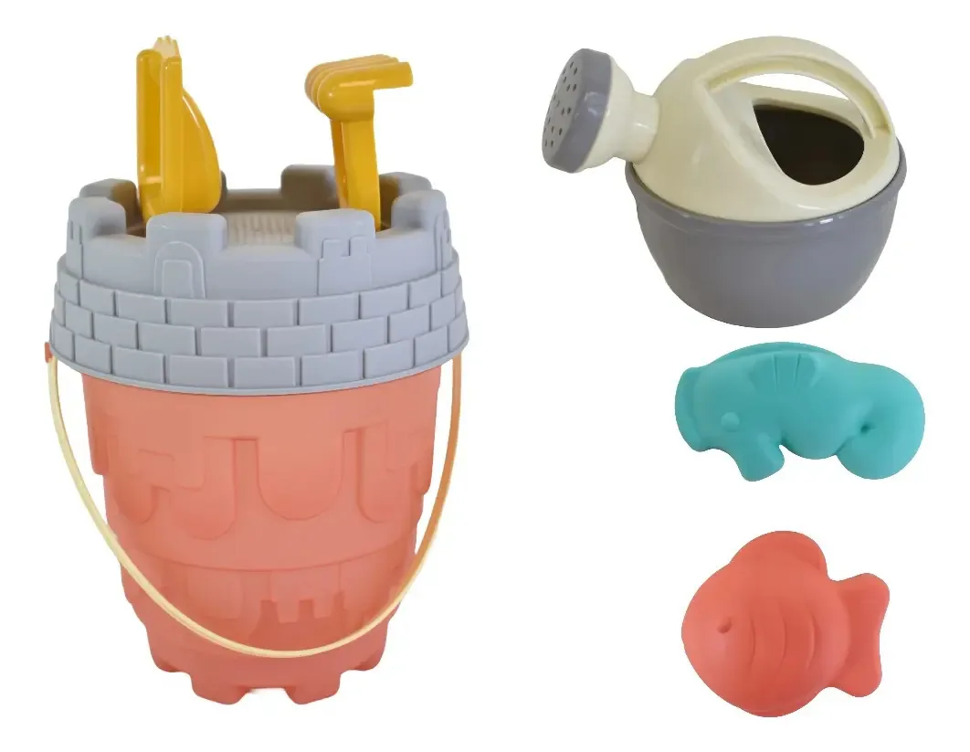 Conjunto de brinquedos Beach Bucket e acessórios de praia para crianças