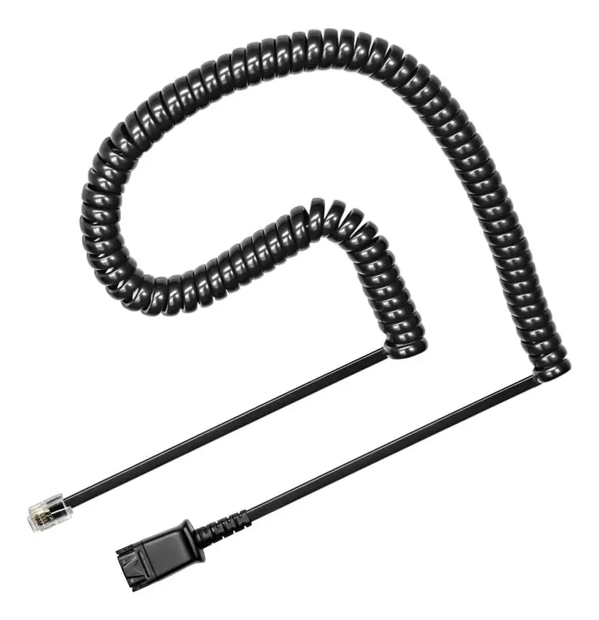 U10p-s - Adaptador de Fone de Ouvido Invertido Compatível com Fones de Ouvido Plantronics QD Funciona com Telefones IP Grandstream Snom Yealink
