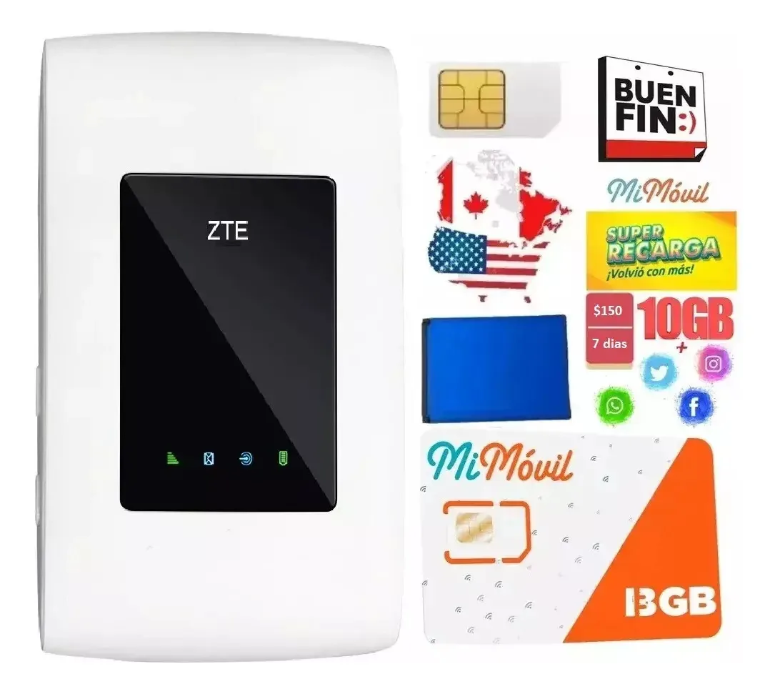 Modem Zte MF920u Bait Telcel Altan Movistar Unicon Cobertura