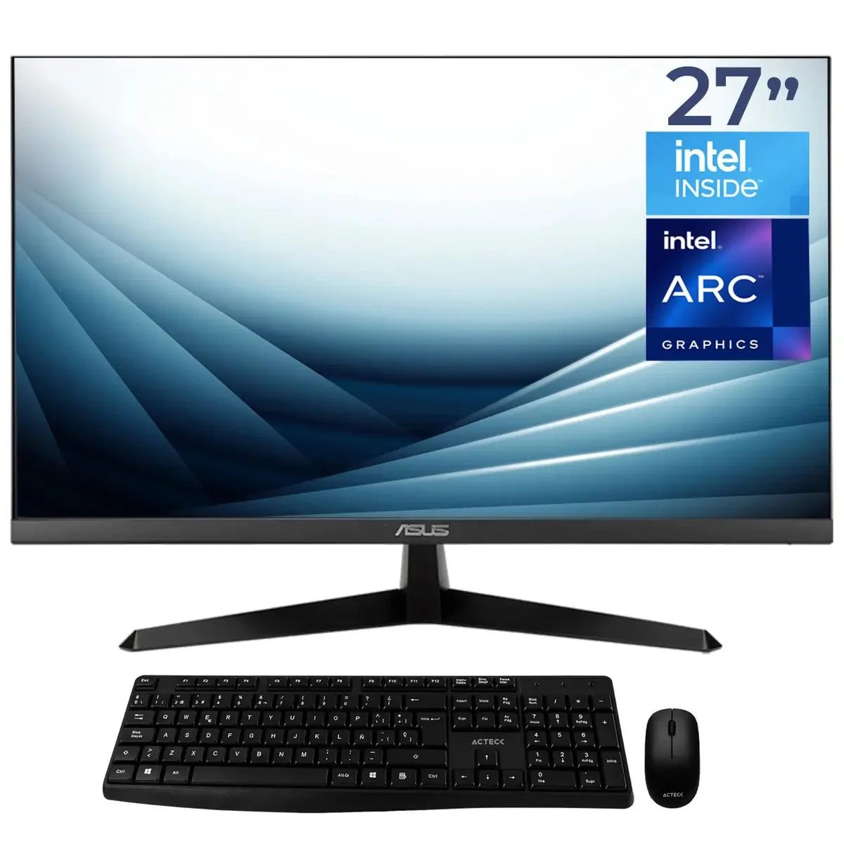Computador desktop completo Asus Nuc 14 Pro Intel Ultra 7 155h 24gb 1tb M.2 Monitor 27 Wi-Fi W11 leve para jogos, escritório, estúdio e casa.