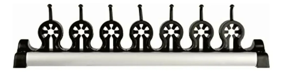 Suporte de parede Casabella, grande, preto/prata