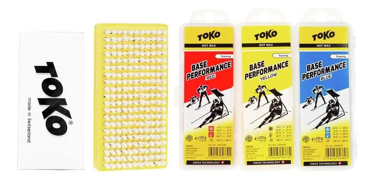 Kit básico de cera quente Toko, preto e amarelo, universal