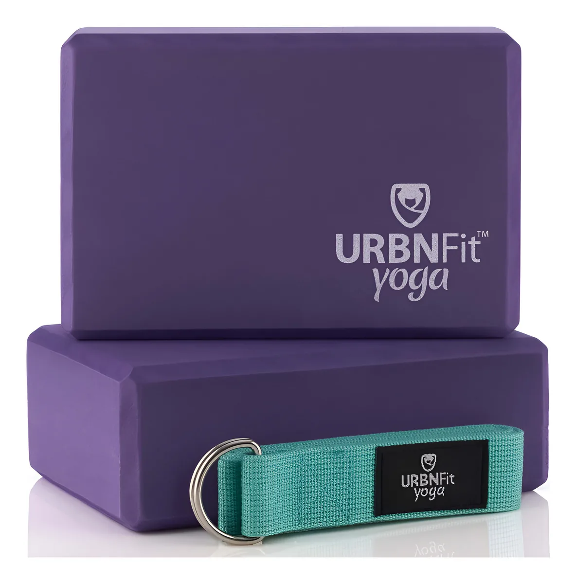 Blocos de ioga Urbnfit - conjunto de 2 blocos de ioga Esp, cor preta