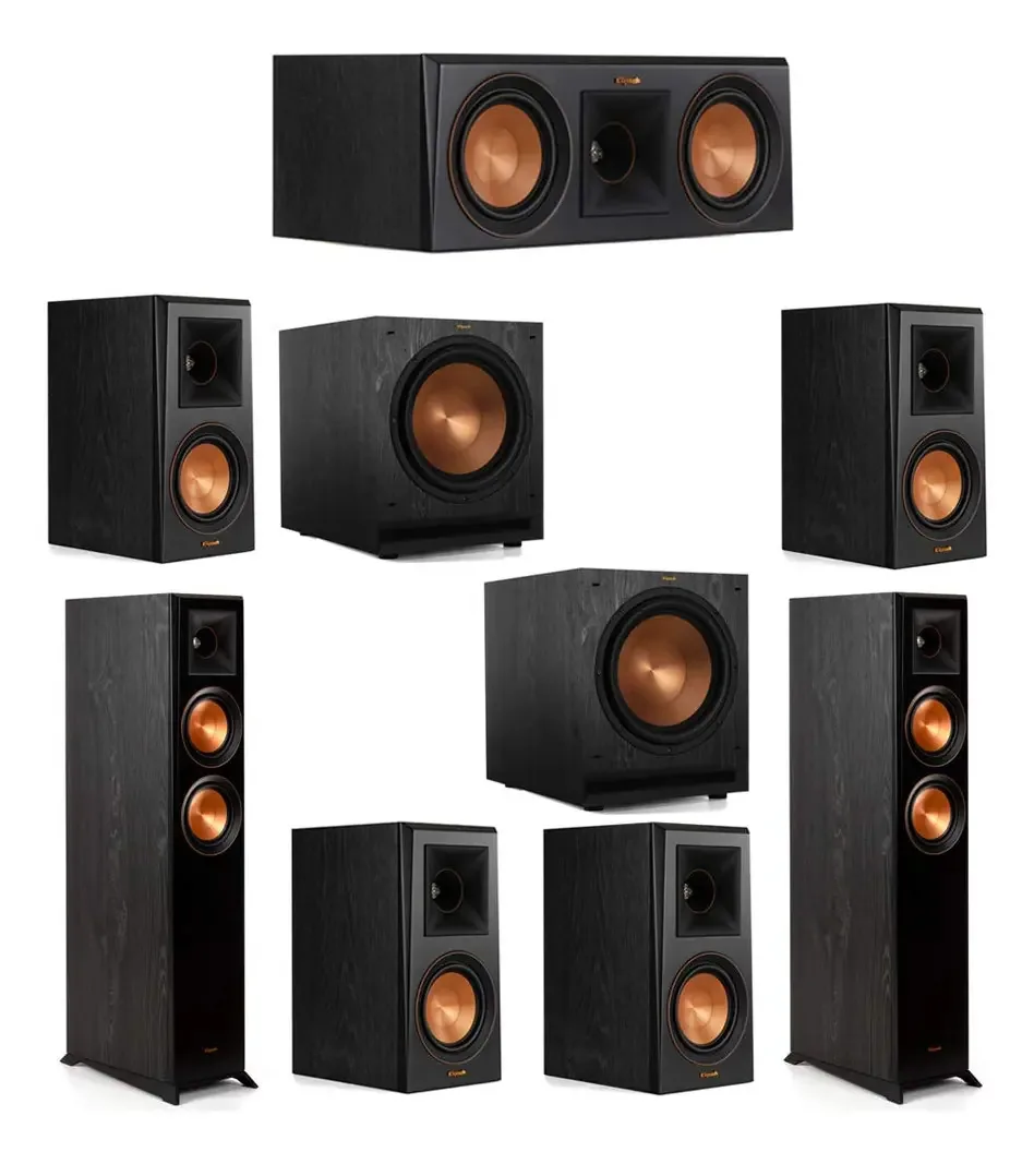 Caixas de Som Klipsch 8 Canais Tweeter e Woofer Cor Preta