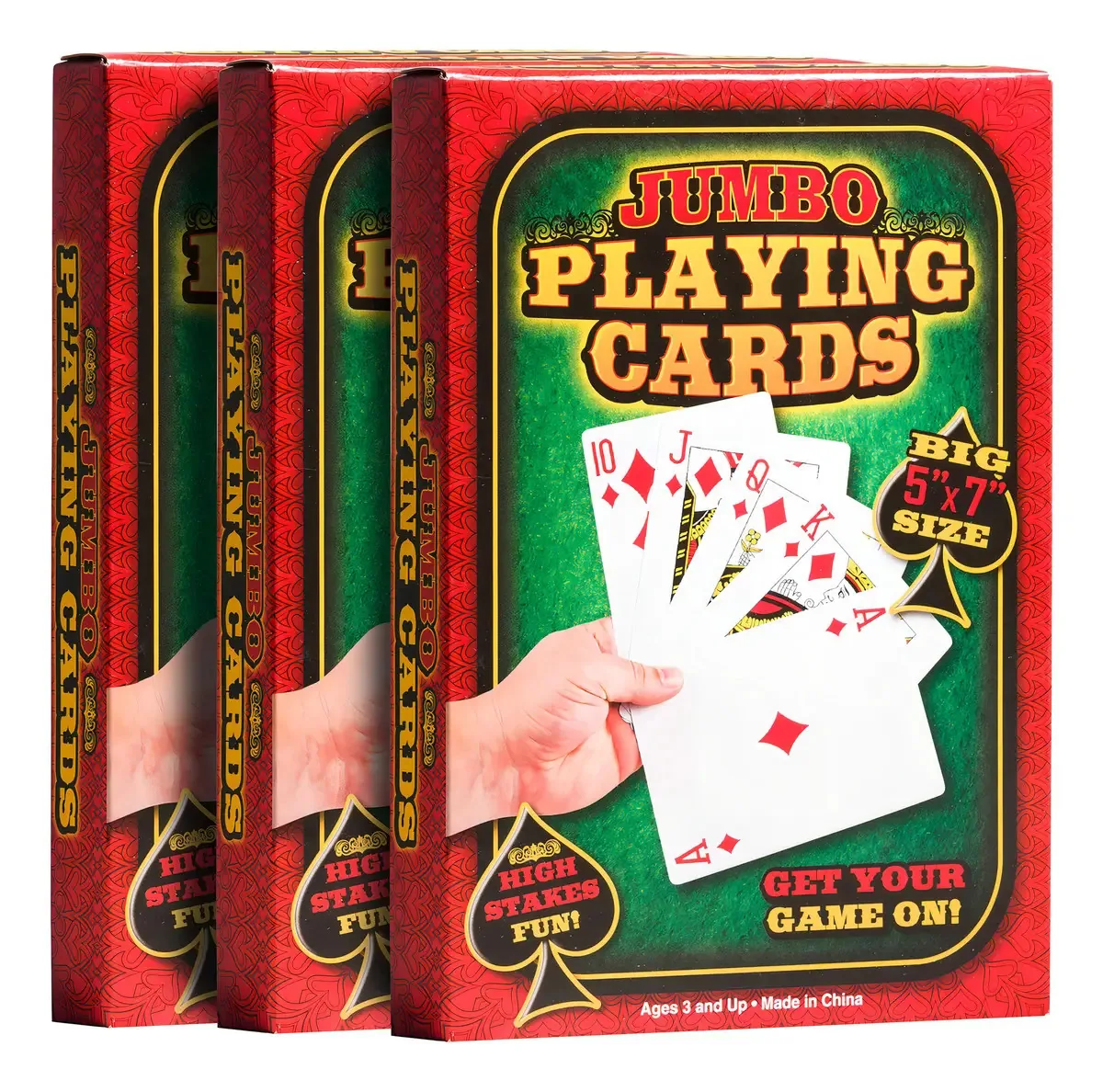 Cartas de baralho grandes grandes (3 baralhos) Baralhos grandes de cartas