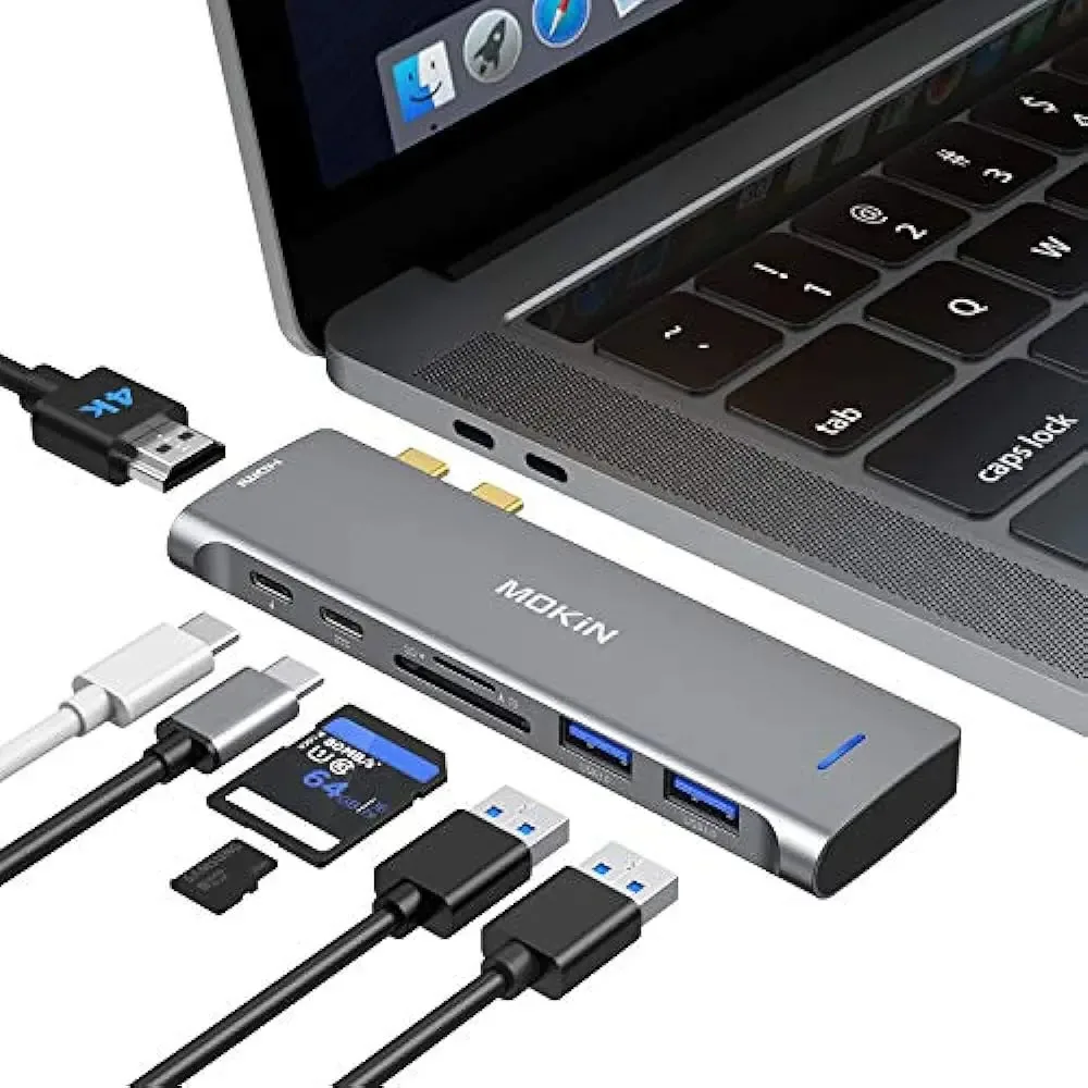 Adaptador USB C para Macbook Pro 2020, Adaptador USB Macbook