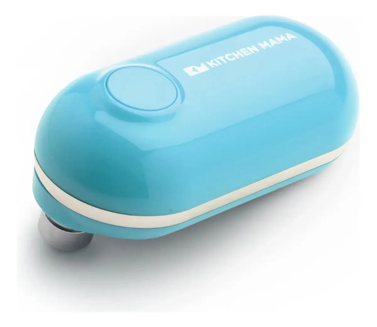 Abridor de latas elétrico Kitchen Mama Mini Smooth-Edge: latas. Cor azul