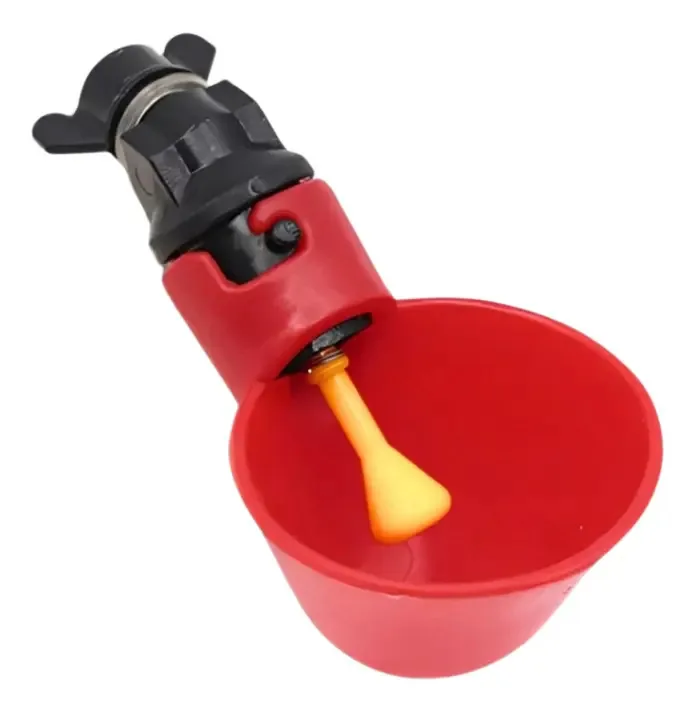 Kit Com 3 Bebedouros Para Galinha Automático Com Pistão Cor Vermelho