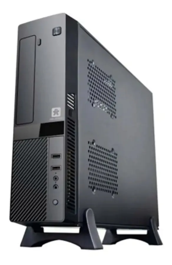 Gabinete de PC de mesa com design fino e fonte de alimentação de 570 watts