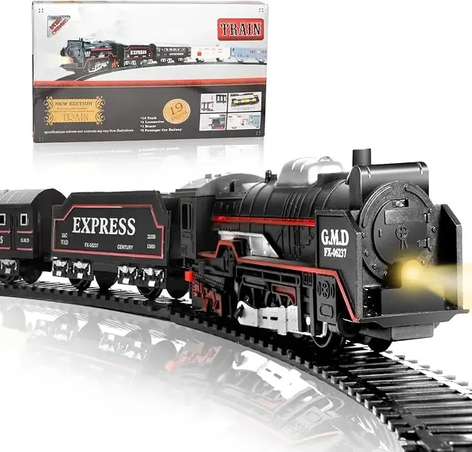 Trem de brinquedo com luzes Trem de brinquedo elétrico