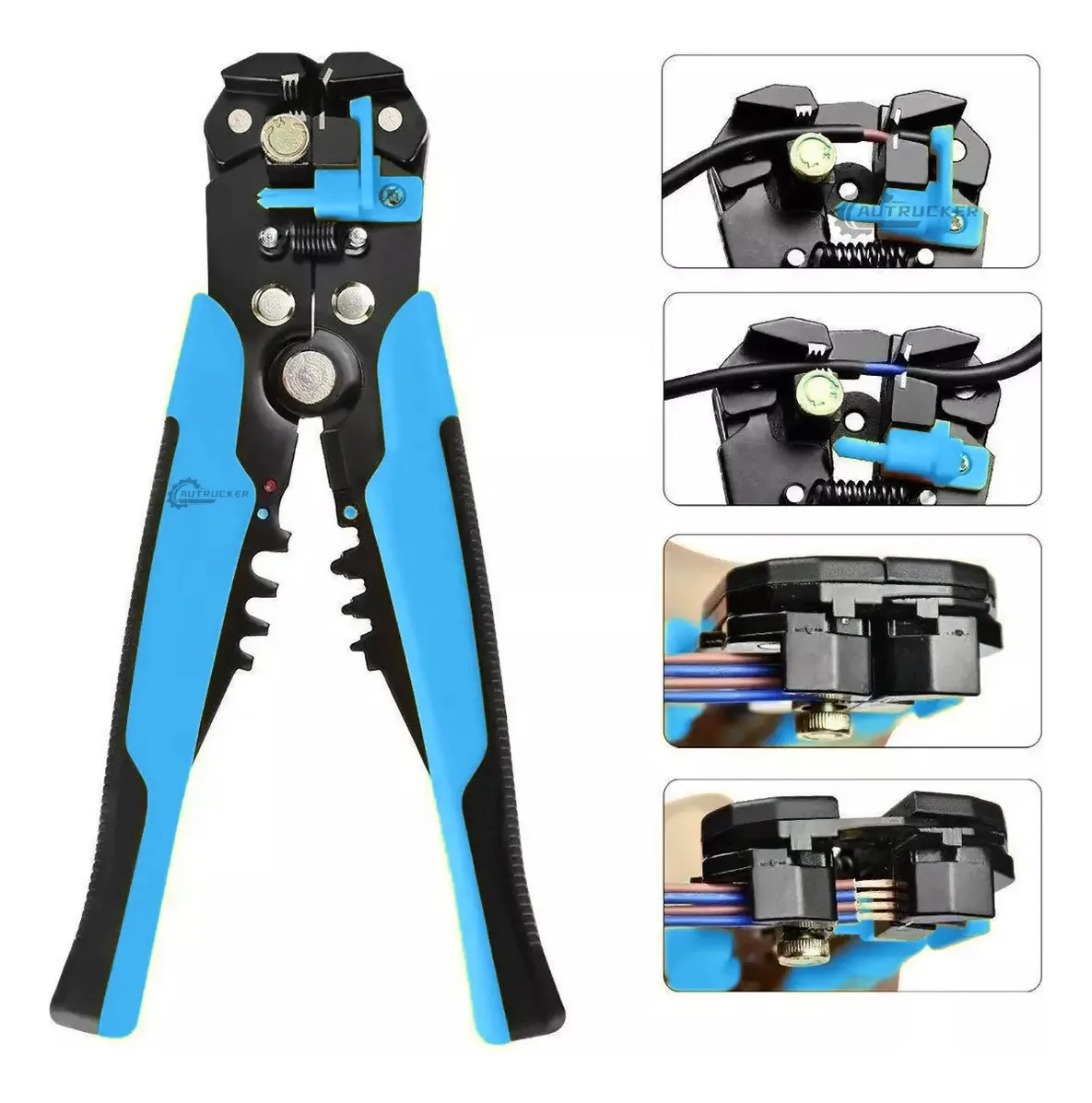 Pinça automática para descascar cabos, cortador de cabos, pinças 5 e 1