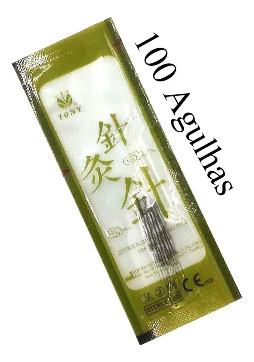 Agulha de Acupuntura Tony 0,20x30mm 3cm Kit 100 Unidades Profissional