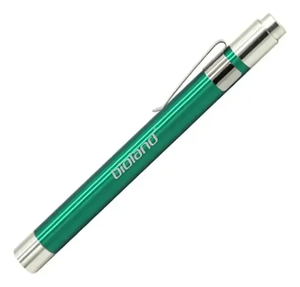 Lanterna Clínica Led Para Médicos E Enfermeiras Bioland Lanterna Verde Luz Branco