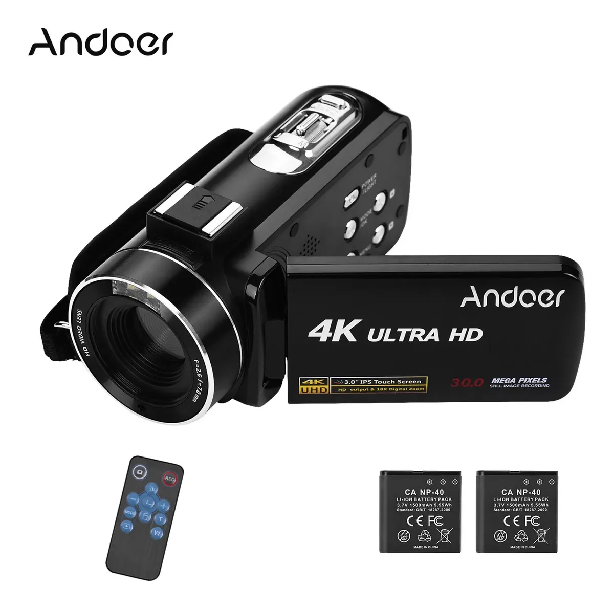 Vídeo digital profissional Andoer 4k Ultra Hd Hd