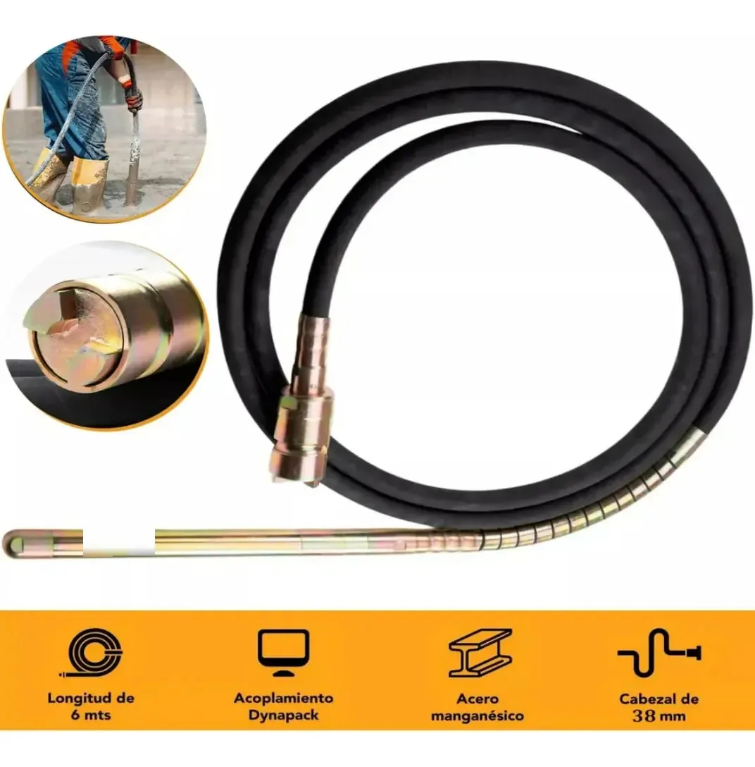 Chicote vibrador de concreto Construmaq Cipsa Enar Mpower de 6 m -bueprec