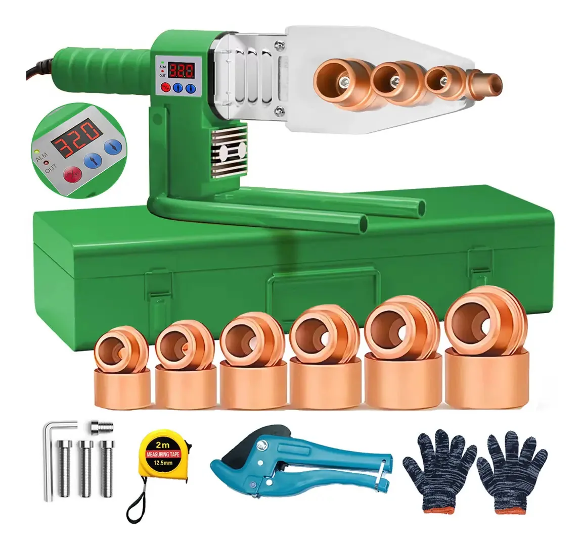 Kit de fusão a quente Tubo de plástico de 1000 w para ferramentas PPR/PVC de 6 dados Thermofusion Tuboplus rjq 110 Sado Pe/Pb