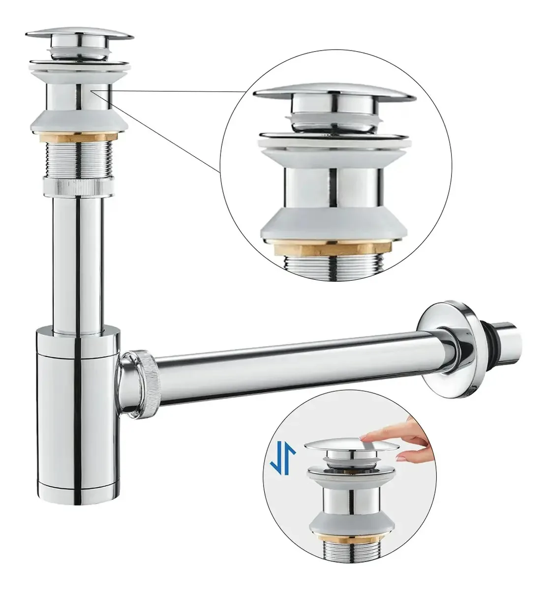 Desagüe Lavabos Baños Latón Inoxidable Resistente Los Olore