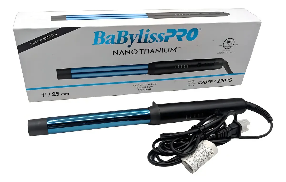 Bbs Ferro Babyliss Nano Titanium 1 polegada Edição Preta Cor Preto