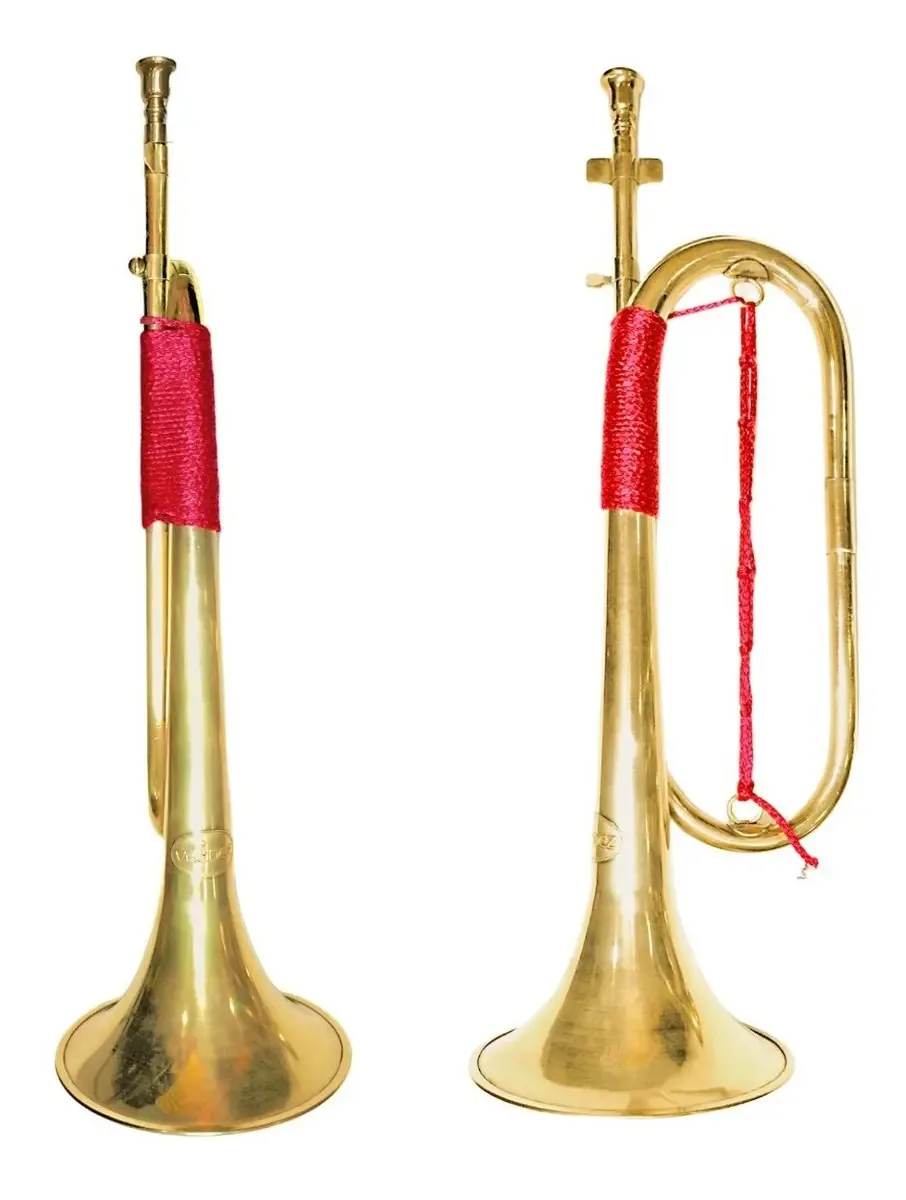 Corneta regulatória de latão com bocal vermelho