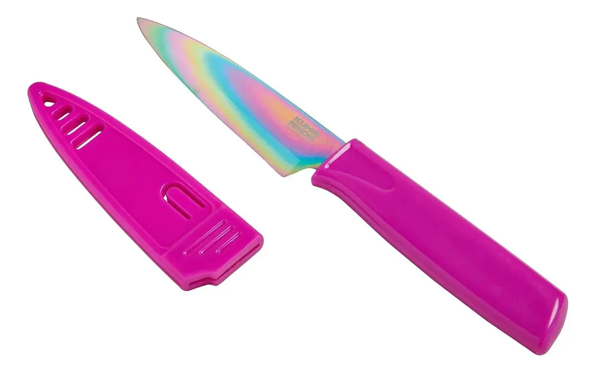 Faca de descascar Kuhn Rikon Colori®: aço inoxidável