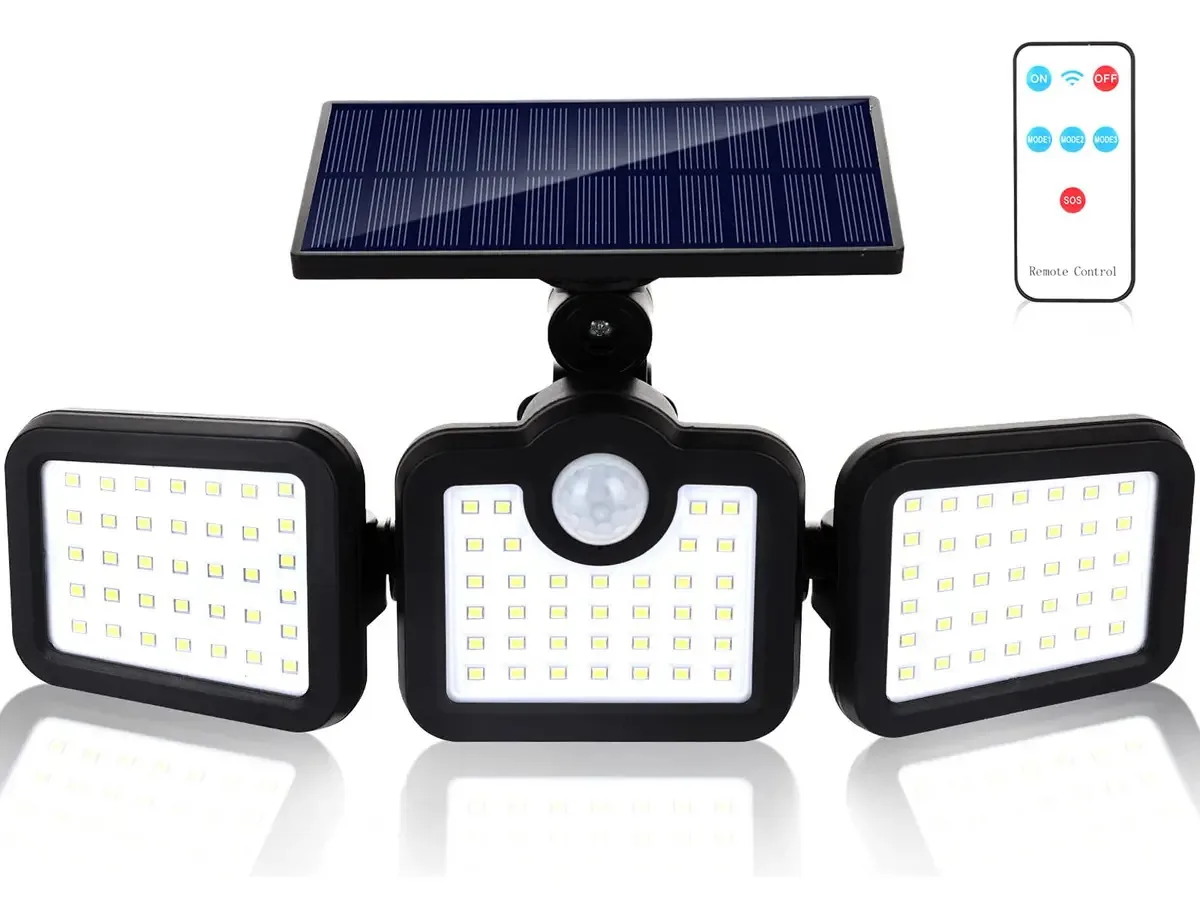 Luzes Solares para Exterior, Uplayteck Luz Solar com Sensor de Movimento, Ajustáveis Led Luz Solar Exterior, Foco Solar Exterior 3 Modos, 270º Iluminação, Ip65 Impermeável, Iluminação de Segurança