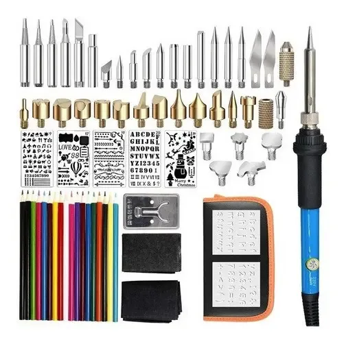 Kit de soldagem de madeira 60w Entalha/Gravação Ajustável 8071