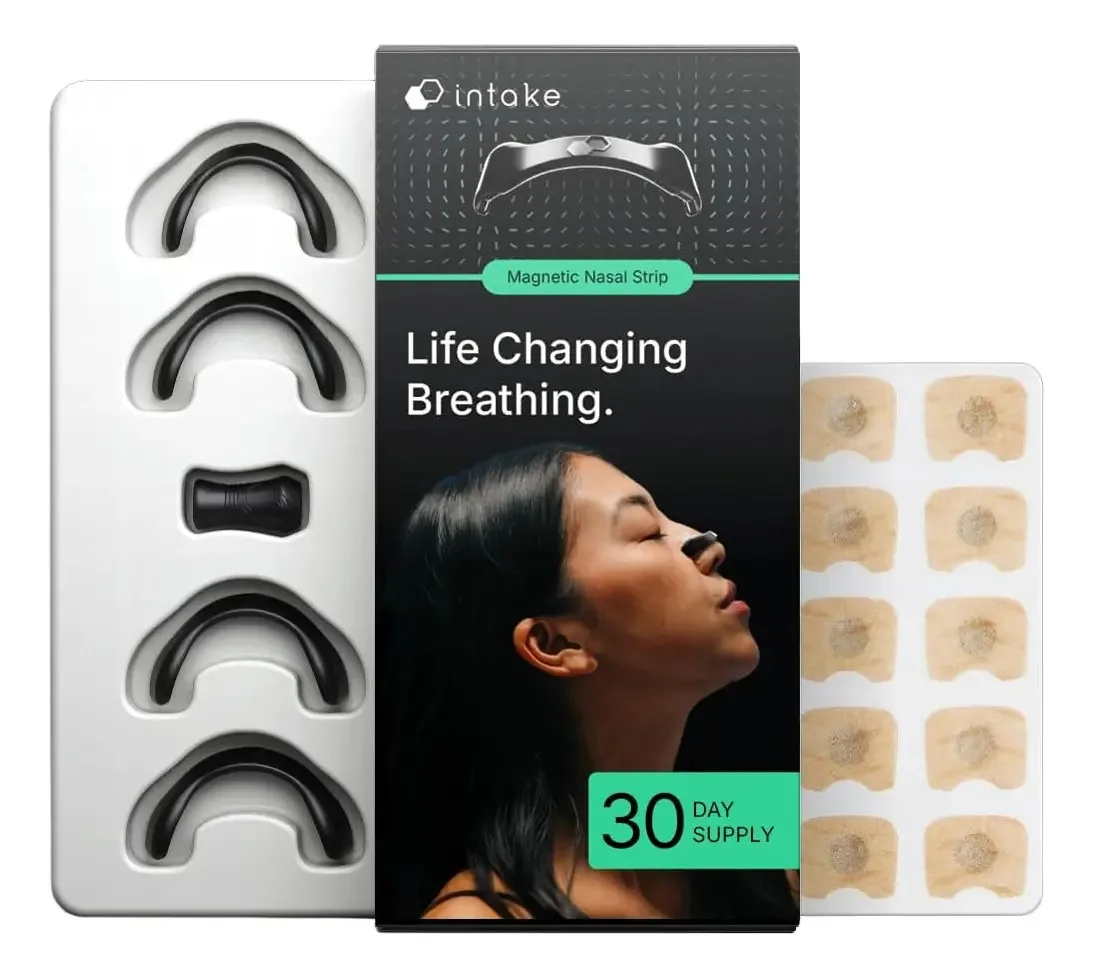 Kit de tiras respiratórias nasais magnéticas para 30 dias