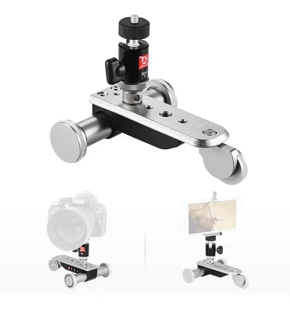 Mini Slider Dolly Eletrônico Motorizado Ppl-06s Skate Com Cabeça Ball Head Para Vídeos Kingjoy
