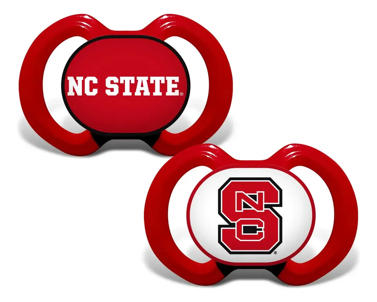Babyfanatic - pacote de 2 chupetas Ncaa Nc State Wolf. +18 meses