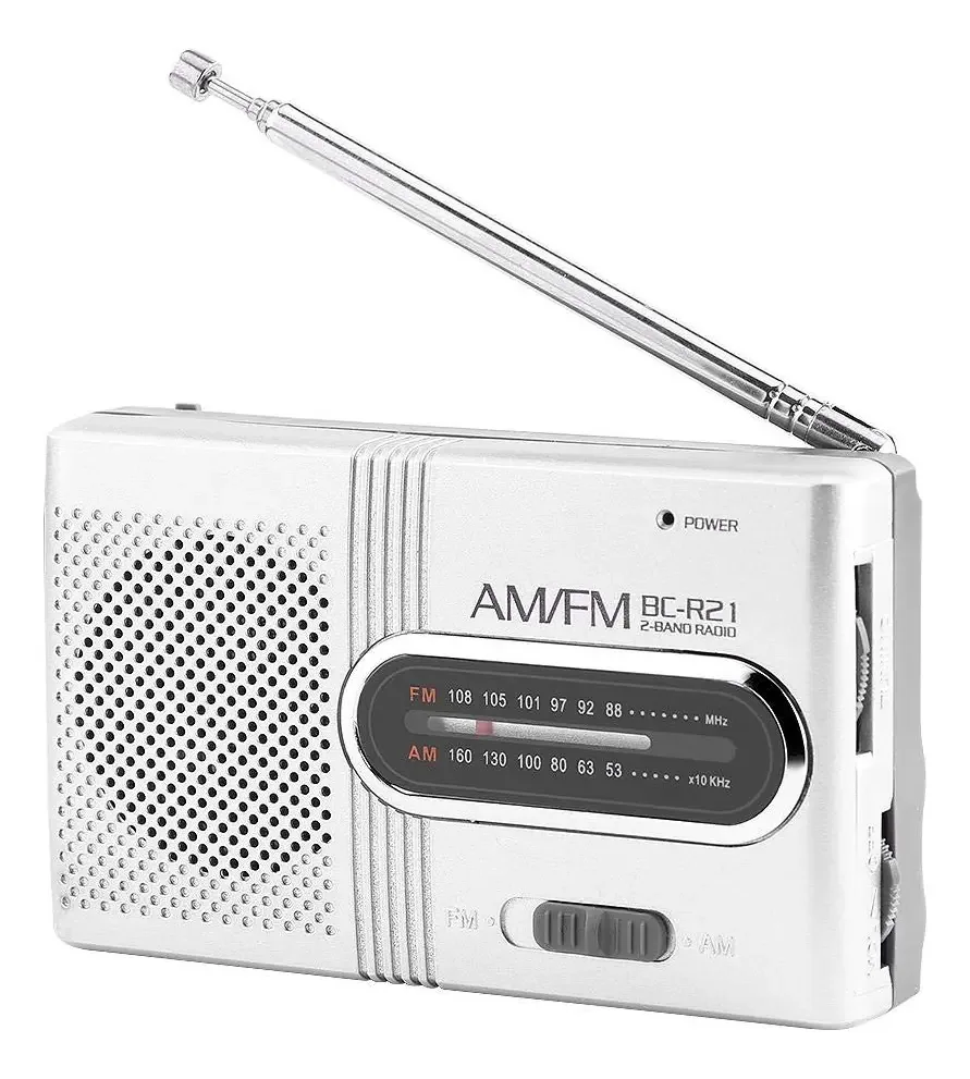 Rádio AM/FM Yencoly, rádio AM/FM universal, mini rádio, alto-falantes estéreo, receptor, reprodutor de música, adaptador de rádio, rádio