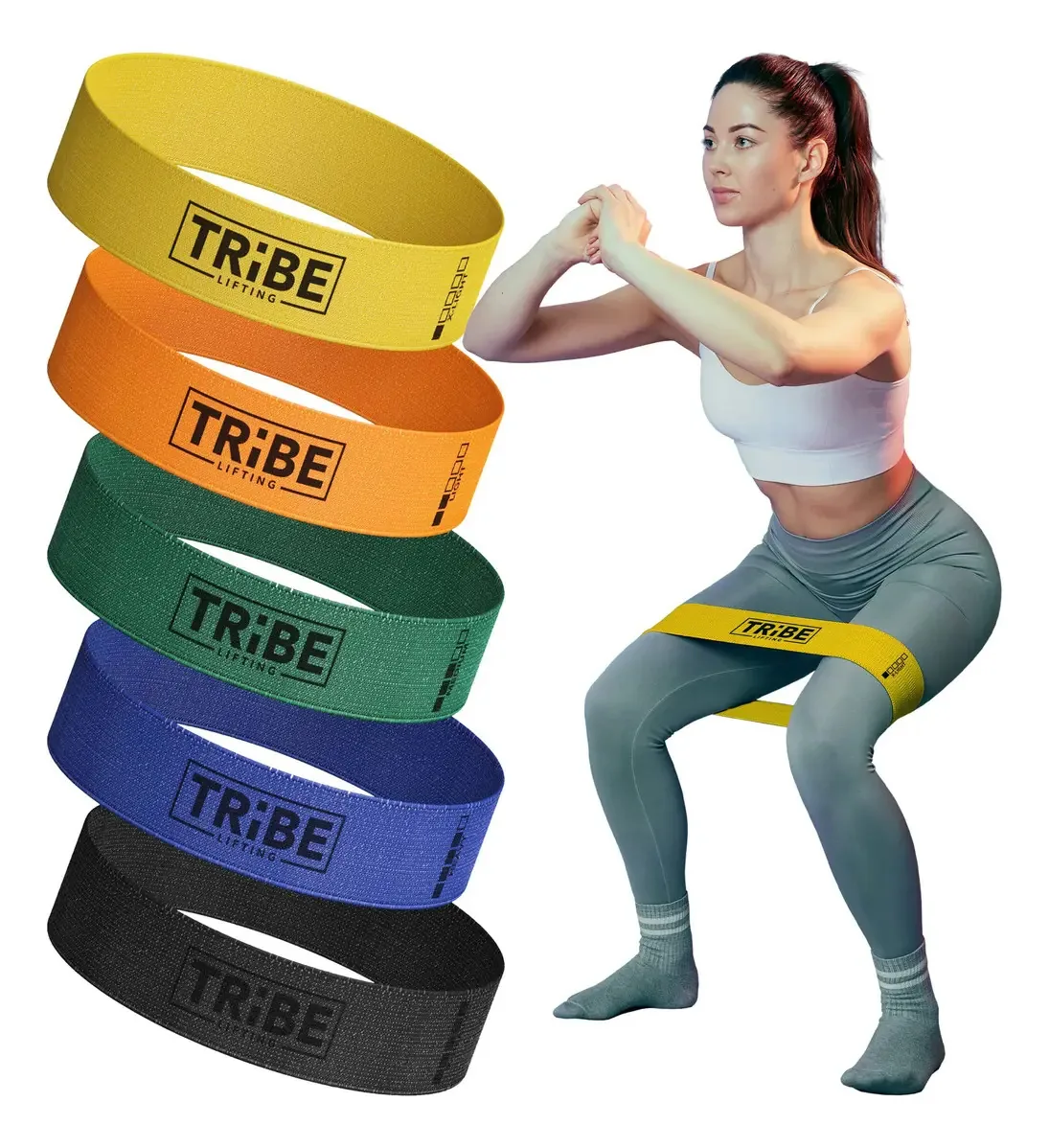 Tecido de elevação Tribe Resistance Bands para treinamento