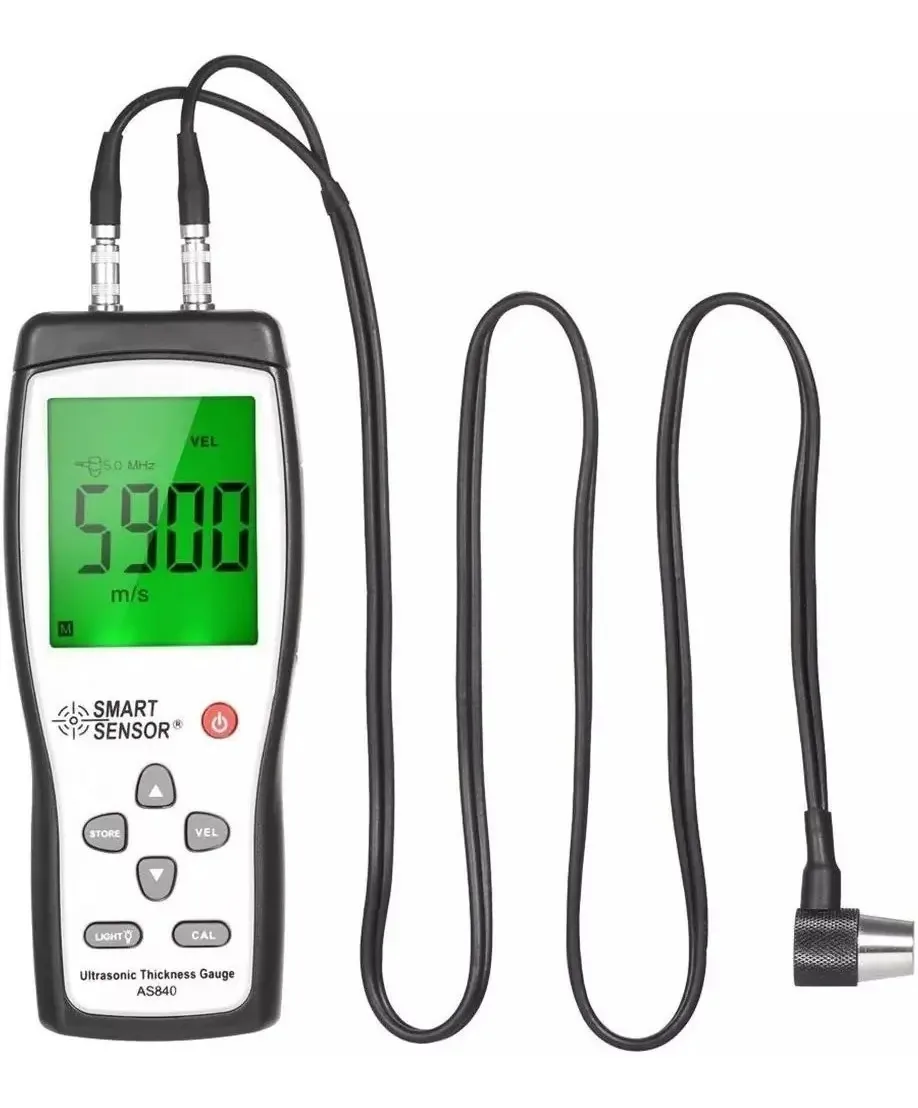 Medidor de espessura ultrassônico com sensor inteligente de aço de vidro As840