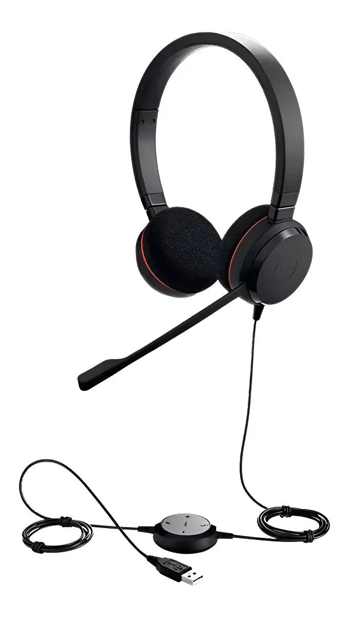 Fone de Ouvido Jabra Evolve 20 Estéreo, com Cancelamento de Ruído