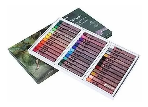 Conjunto de pastéis de óleo macio não tóxicos, 36 cores variadas