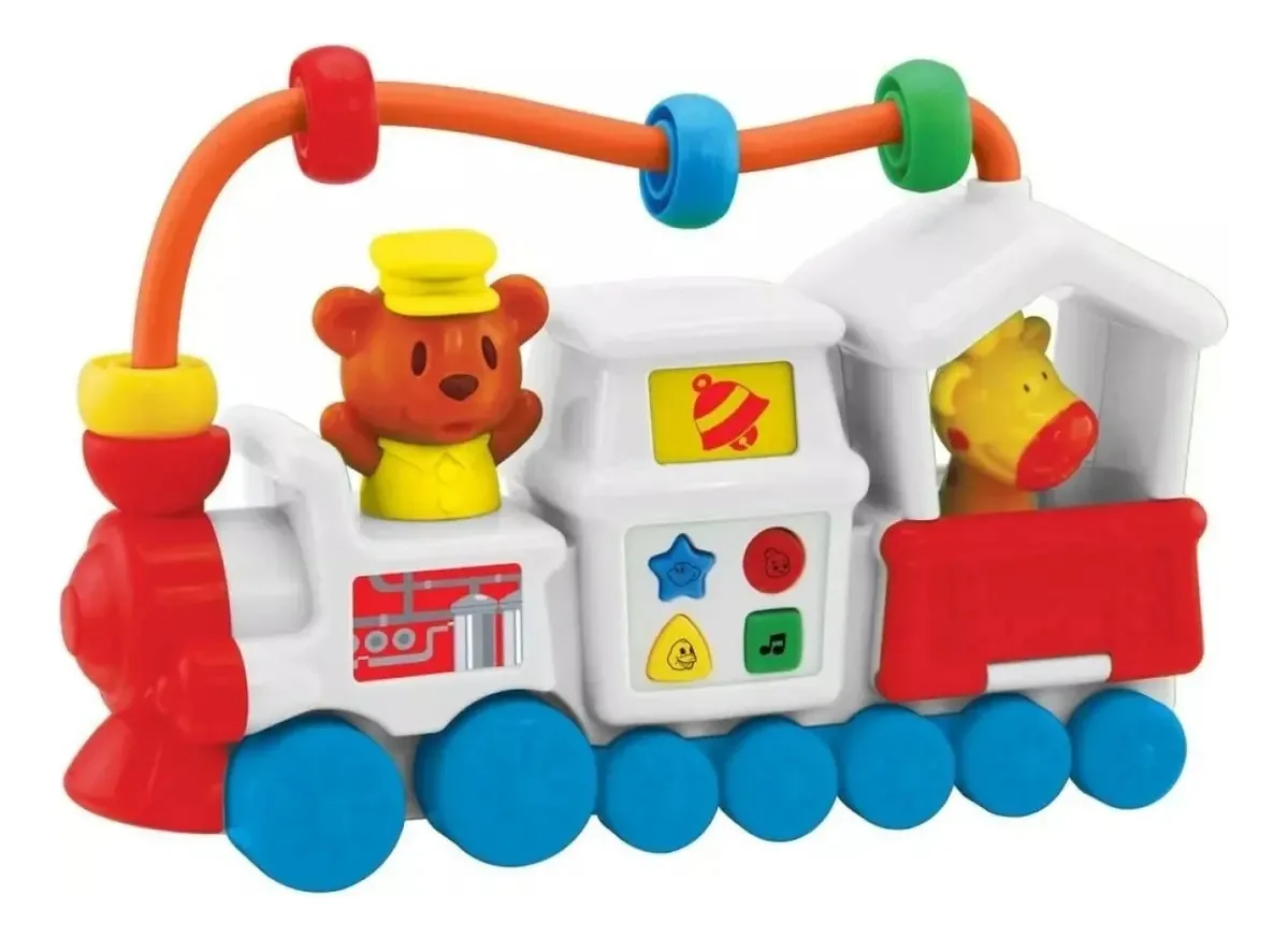 Trem educativo musical para crianças com luz e som ELG 69030-e