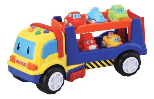 Caminhão transportador +5 carros Luz e som Drag Babies Big Matt Character