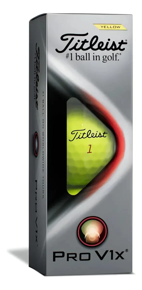 Bolas Titleist Pro V1x Amarelo - Kit 1 Unidade 3 Bolas