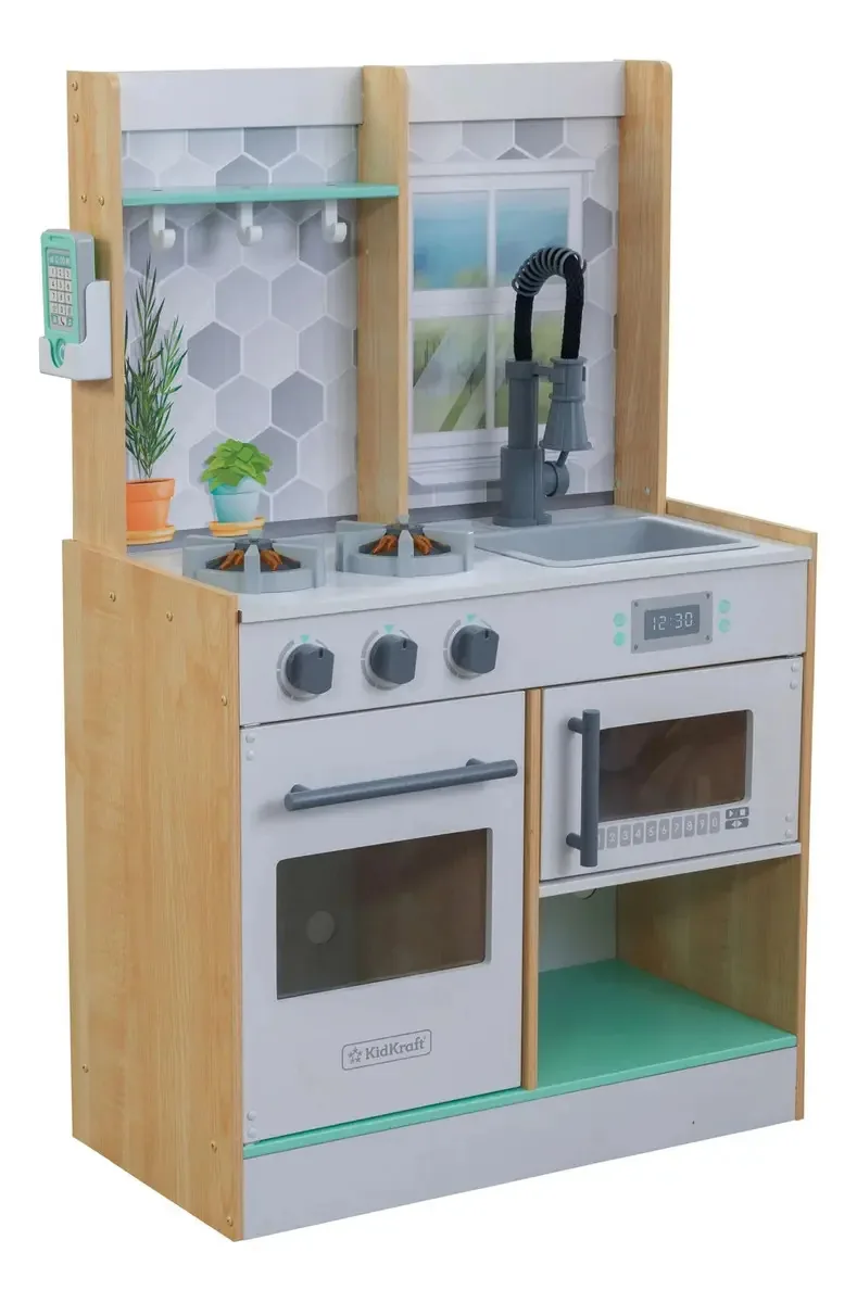 Cozinha de brinquedos Kidkraft com luz e som, cor branca