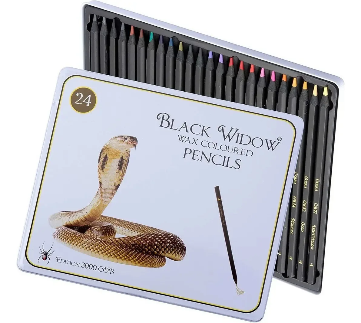 Lápis de cor Black Widow, lápis de coloração exclusivo