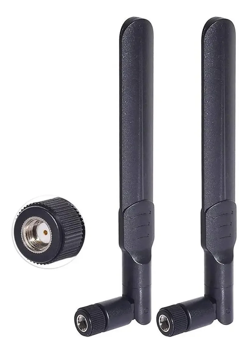 2 antenas femininas WiFi de banda dupla 2,4 GHz 5 GHz 5,8 GHz 8 dbi