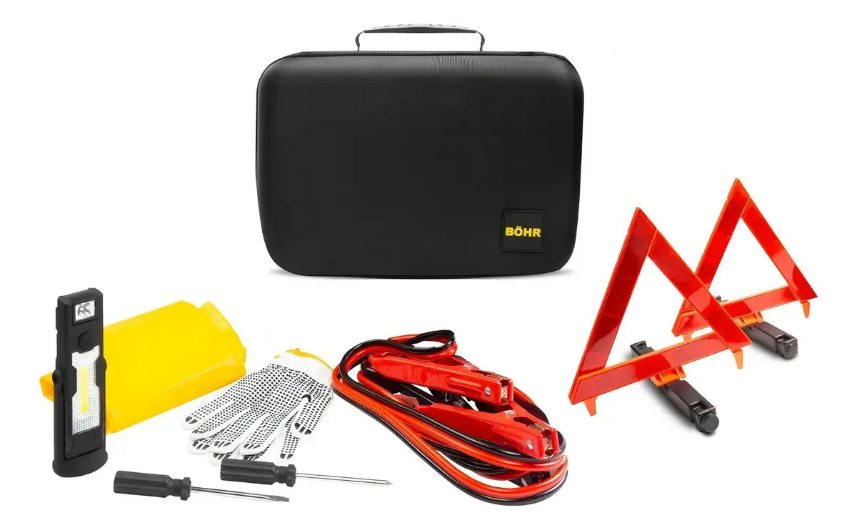 Kit de emergência e segurança automotiva, com triângulos Ref