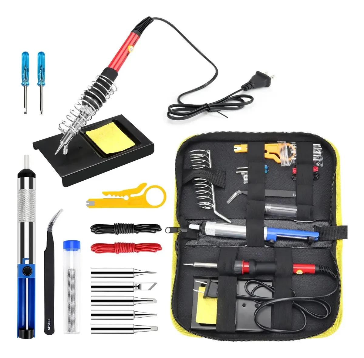 Kit de Soldagem Elétrico com 5 Pontas e 17