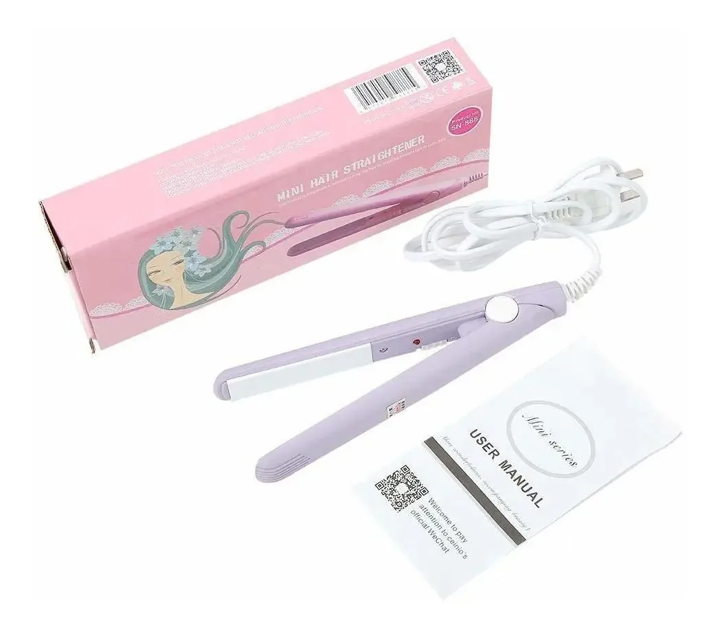 Mini Prancha de Viagem para Cabelo
