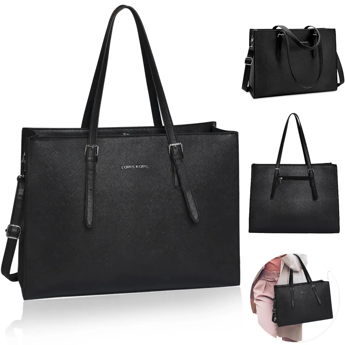 Bolsa de viagem Viess, bolsa feminina para laptop, bolsa para 15,6 pessoas, bolsa feminina, bolsa feminina, bolsa para laptop, bolsa de trabalho profissional para escritório, bolsa de ombro